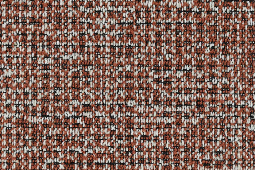 Canapé 4 places - 2 modules convertibles : Canapé 3 places + Fauteuil - Tissu tweed Rouge