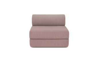 Fauteuil convertible et modulable - Velours côtelé Rose pâle