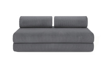 Canapé 3 places convertible et modulable - Velours côtelé Gris