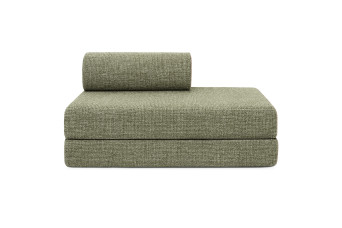 Canapé 2 places convertible et modulable - Tissu tweed Vert