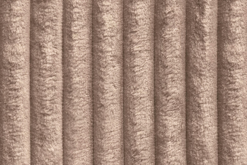 Canapé d'angle 4 places - 2 modules convertibles : Canapé 3 places + Pouf - Velours côtelé XL Marron