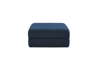 Pouf convertible et modulable - Velours côtelé XL Bleu