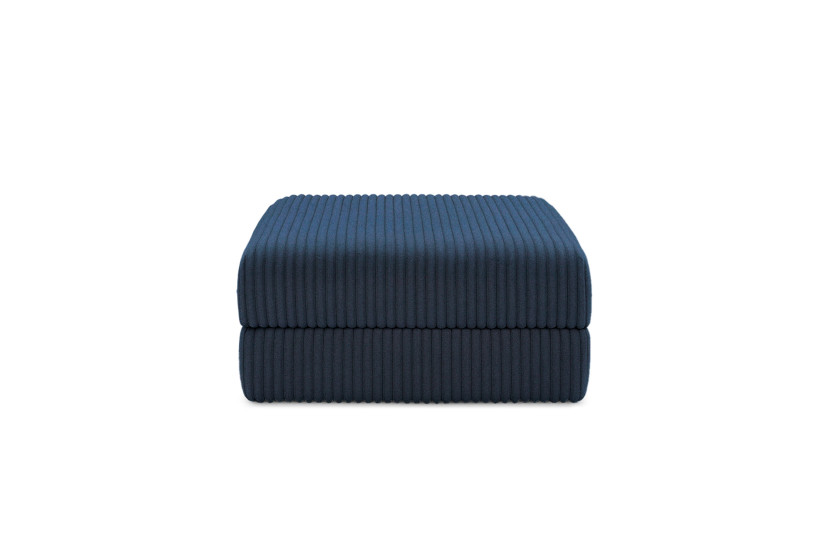 Pouf convertible et modulable - Velours côtelé XL Bleu