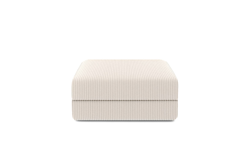 Pouf convertible et modulable - Velours côtelé Blanc