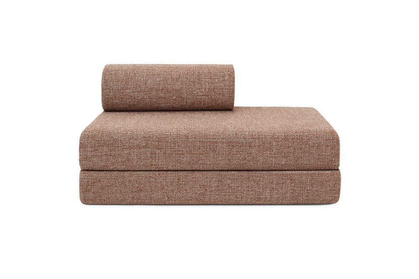 Canapé 2 places convertible et modulable - Tissu tweed Rouge
