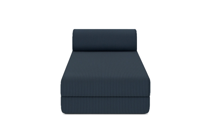 Canapé d'angle 5 places - 2 modules convertibles : Canapé 2 places + Méridienne - Velours côtelé Bleu