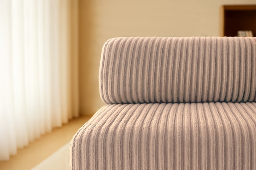 Canapé 3 places - 2 modules convertibles : Canapé 2 places + Fauteuil - Velours côtelé XL Marron