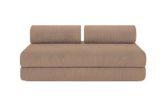 Canapé 3 places convertible et modulable - Velours côtelé Taupe