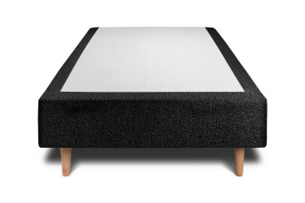 Sommier Tapissier 90x190 cm - H35 cm - Bouclette - Noir