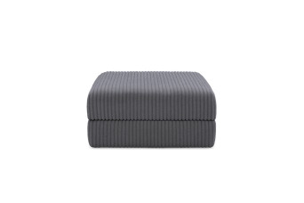 Pouf convertible et modulable - Velours côtelé XL Gris