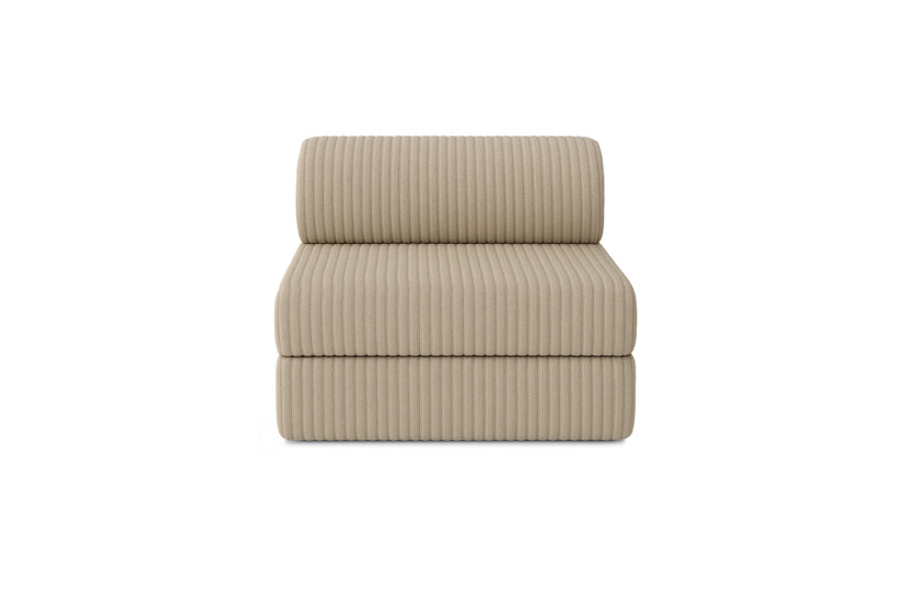 Canapé 3 places - 2 modules convertibles : Canapé 2 places + Fauteuil - Velours côtelé XL Taupe