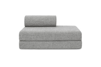 Canapé 2 places convertible et modulable - Tissu tweed Gris