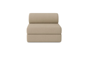 Fauteuil convertible et modulable - Velours côtelé XL Taupe