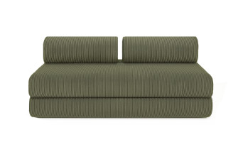 Canapé 3 places convertible et modulable - Velours côtelé Vert