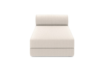 Méridienne convertible et modulable - Velours côtelé Blanc