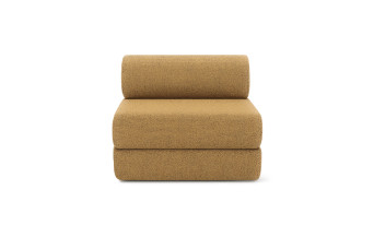 Fauteuil convertible et modulable - Tissu tweed Jaune