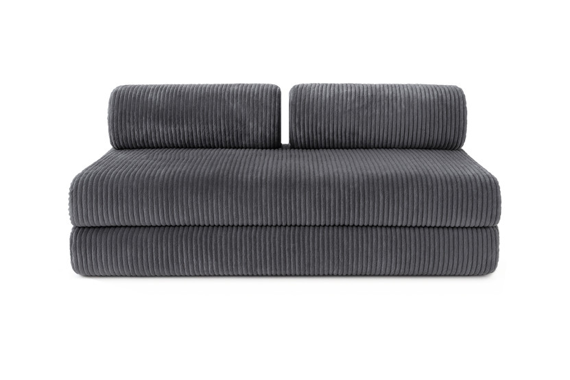 Canapé 4 places - 2 modules convertibles : Canapé 3 places + Fauteuil - Velours côtelé XL Gris