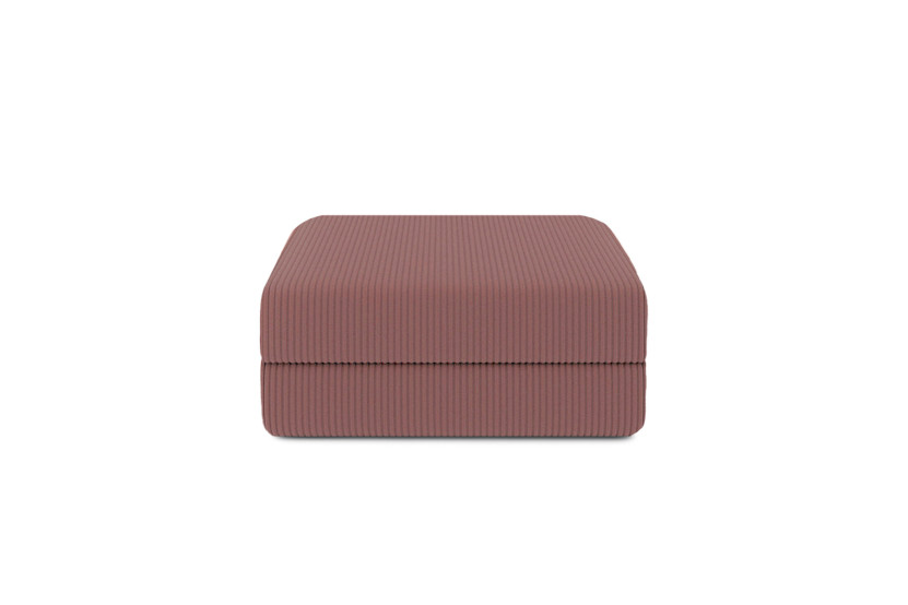 Pouf convertible et modulable - Velours côtelé Rose