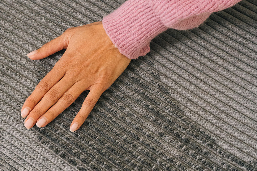 Canapé 2 places convertible et modulable - Velours côtelé Gris