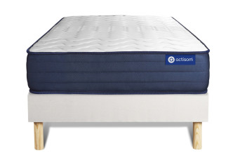 Ensemble Matelas Sommier 80x200 cm - Sommier Blanc (en kit) - Actilatex Life