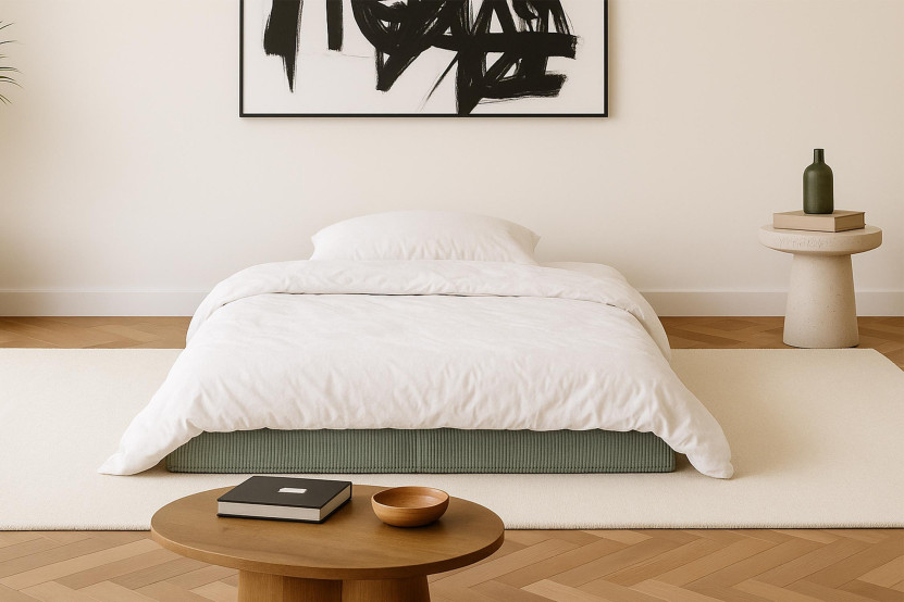 Canapé 2 places convertible et modulable - Velours côtelé Vert