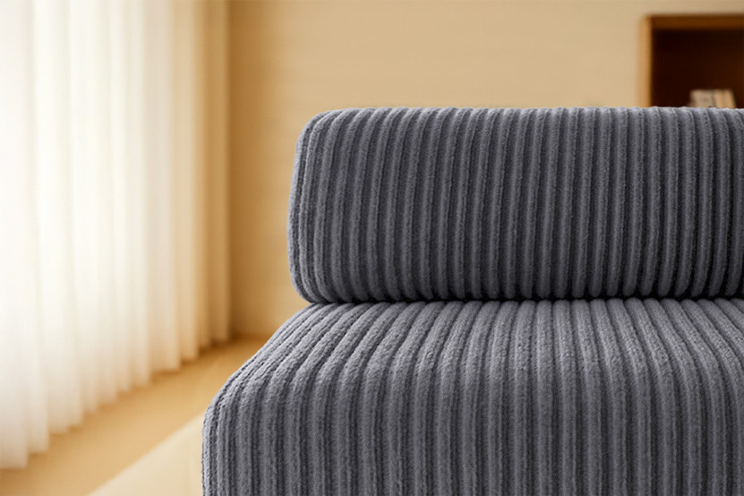 Canapé 2 places convertible et modulable - Velours côtelé XL Gris