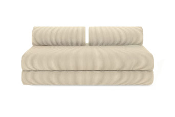 Canapé 3 places convertible et modulable - Velours côtelé Beige