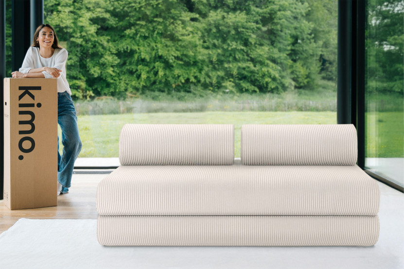 Canapé 3 places convertible et modulable - Velours côtelé Blanc