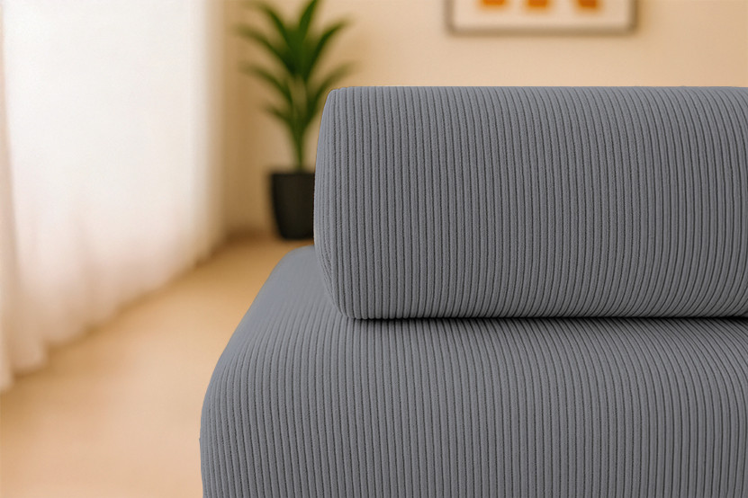 Canapé 4 places - 2 modules convertibles : Canapé 3 places + Fauteuil - Velours côtelé Gris