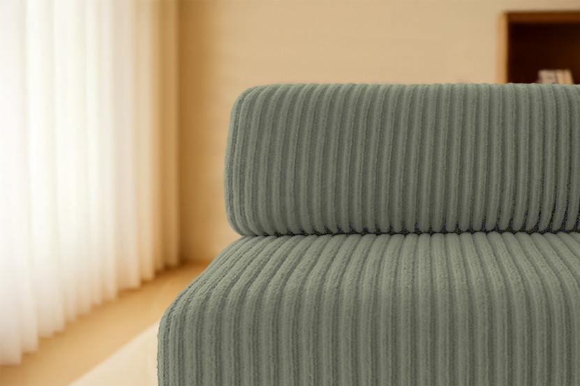 Canapé 2 places convertible et modulable - Velours côtelé XL Vert