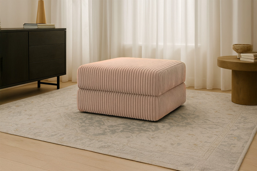 Pouf convertible et modulable - Velours côtelé XL Marron