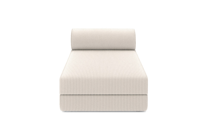 Canapé d'angle 5 places - 2 modules convertibles : Canapé 2 places + Méridienne - Velours côtelé Blanc