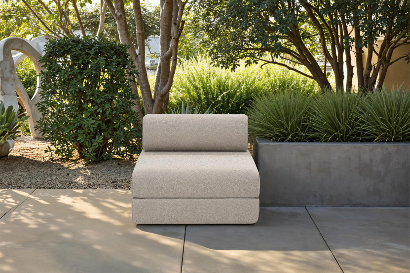 Fauteuil convertible et modulable - Tissu extérieur Gris