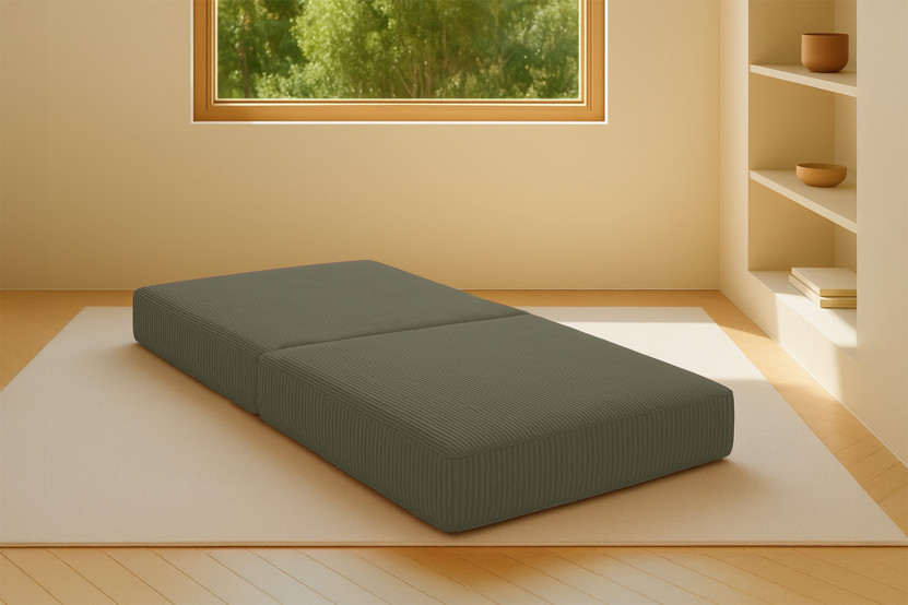 Pouf convertible et modulable - Velours côtelé Vert