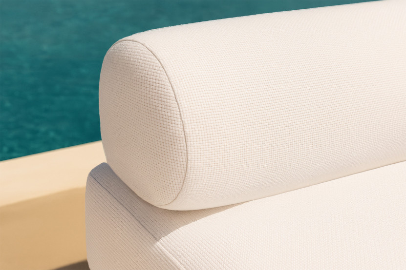 Méridienne convertible et modulable - Tissu extérieur Beige clair