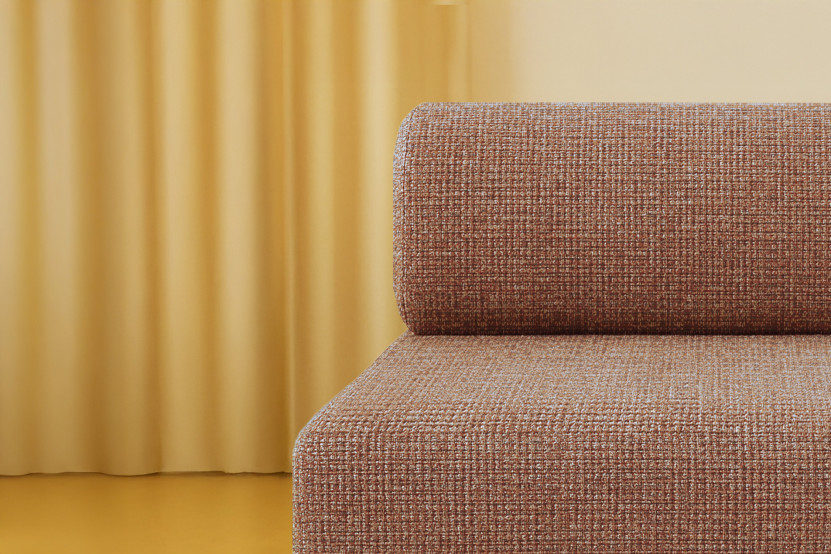 Fauteuil convertible et modulable - Tissu tweed Rouge