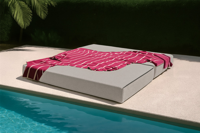 Canapé 3 places convertible et modulable - Tissu extérieur Gris