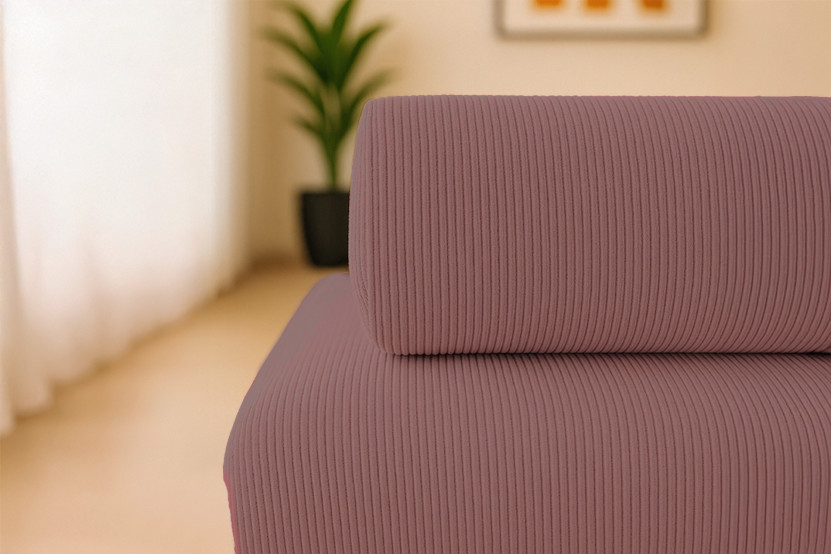 Canapé 4 places - 2 modules convertibles : Canapé 3 places + Fauteuil - Velours côtelé Rose