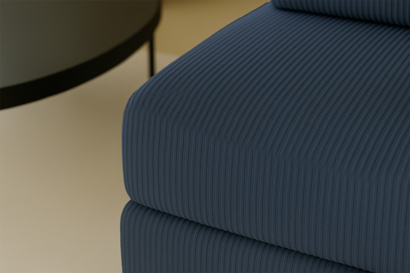Fauteuil convertible et modulable - Velours côtelé Bleu