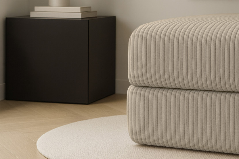 Fauteuil convertible et modulable - Velours côtelé XL Taupe