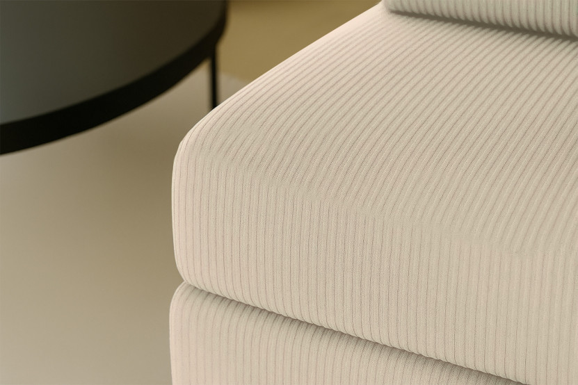 Fauteuil convertible et modulable - Velours côtelé Beige