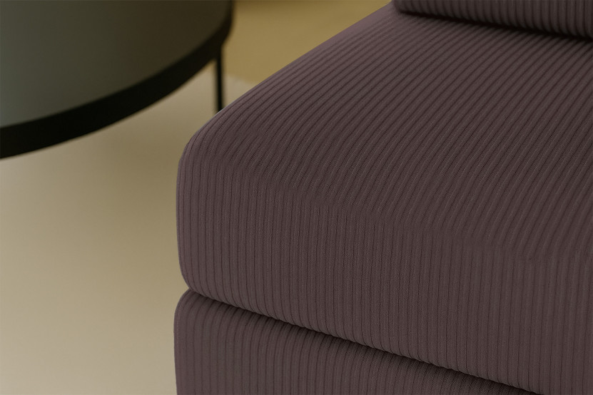 Fauteuil convertible et modulable - Velours côtelé Marron