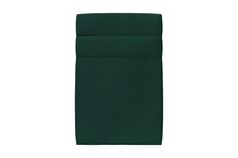 Lit 90x190 cm - Sommier à lattes H29 cm + tête de lit à lignes - Tissu Velours Vert
