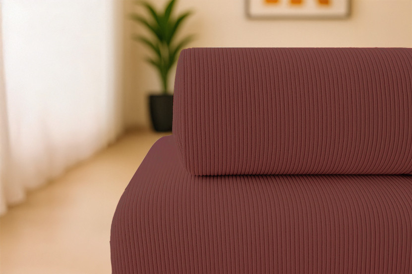 Canapé 4 places - 2 modules convertibles : Canapé 3 places + Fauteuil - Velours côtelé Rouge