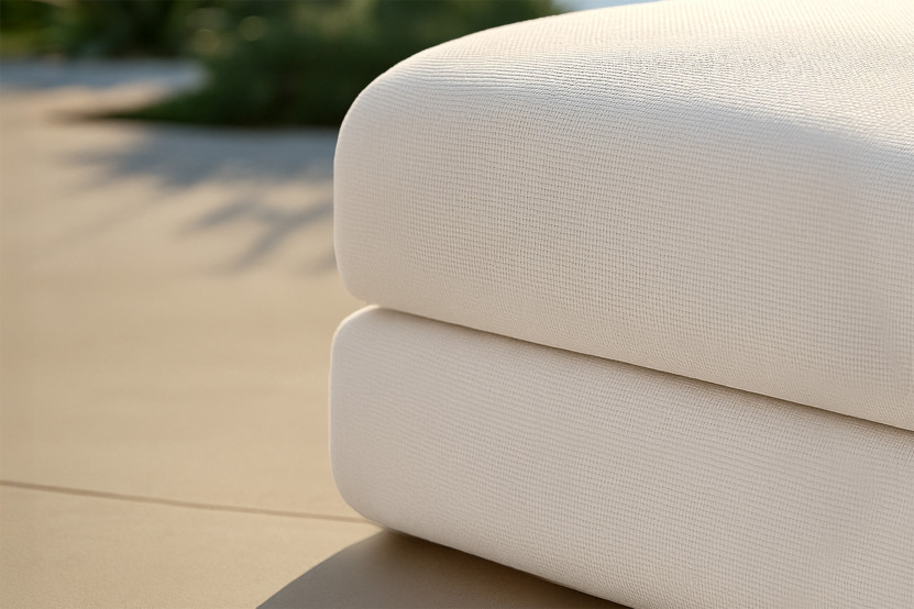 Pouf convertible et modulable - Tissu extérieur Beige clair