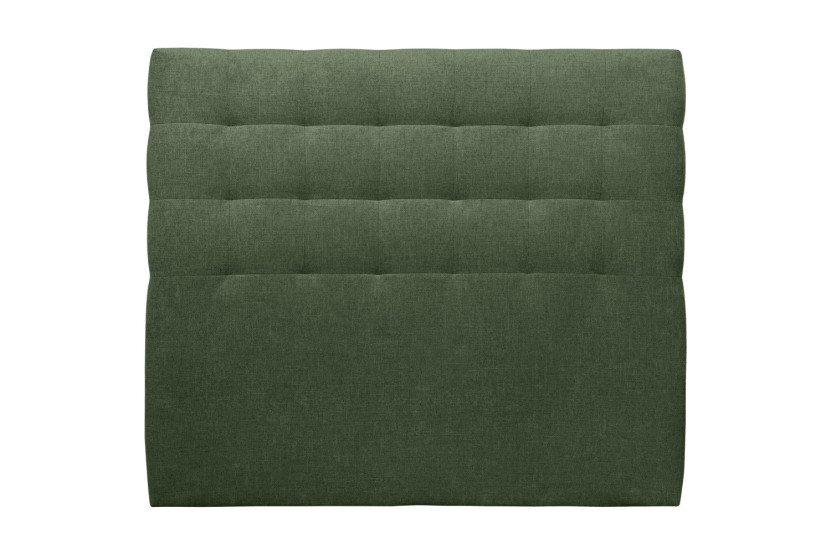 Tête de lit 140 cm Capitonnée - Tissu Toile Natté Vert Kaki