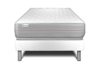 Ensemble Matelas Sommier 120x190 cm - Sommier Blanc (en kit) - Vitalmemo