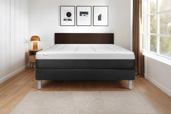 Ensemble Matelas Sommier 160x190 cm - Sommier Noir (en kit) - Vital Form