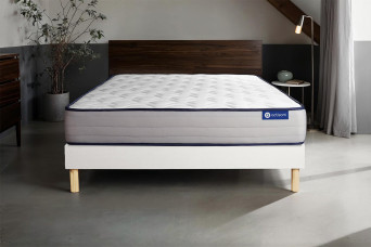 Ensemble Matelas Sommier 140x220 cm - Sommier Blanc (en kit) - Actiflex Form