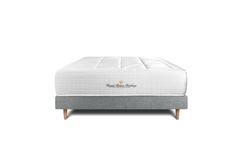 Ensemble Matelas Sommier 140x200 cm - Sommier Gris (déjà monté) - Windsor